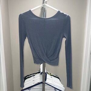 ALO Yoga Slate Blue Long Sleeve Top
